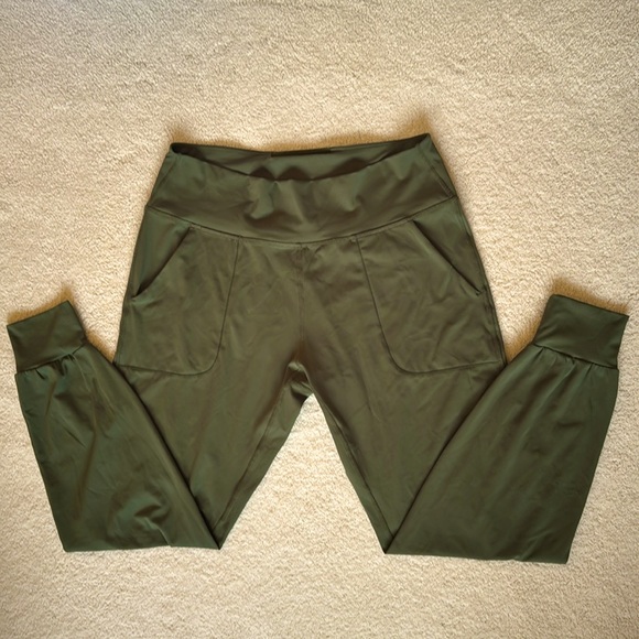 Hunter green athletic joggers - Picture 2 of 10